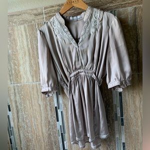 Champagne satin top size Med